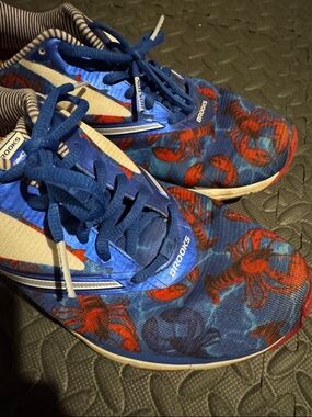 Brooks Blue Running Shoes with LOBSTER Pattern 2017 Marathon sneaker